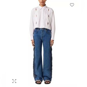Tressé Pouja High Rise Wide Leg Jeans